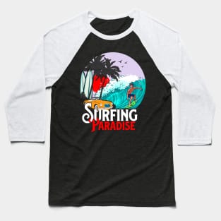 Surfing Paradise Baseball T-Shirt